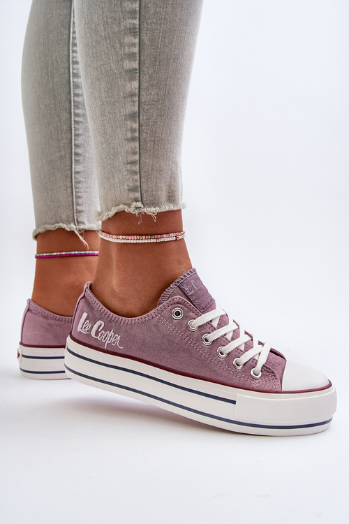 Dámské tenisky na tlusté podrážce Lee Cooper LCW-24-31-2219 fialové