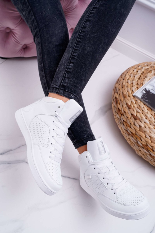 Dámske tenisky s veľkou hviezdou High White EE274210