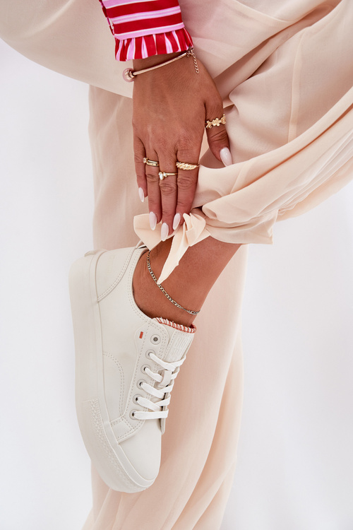 Dámske Tenisky Z Eko Kože Big Star RR274A297 Svetlo Béžové