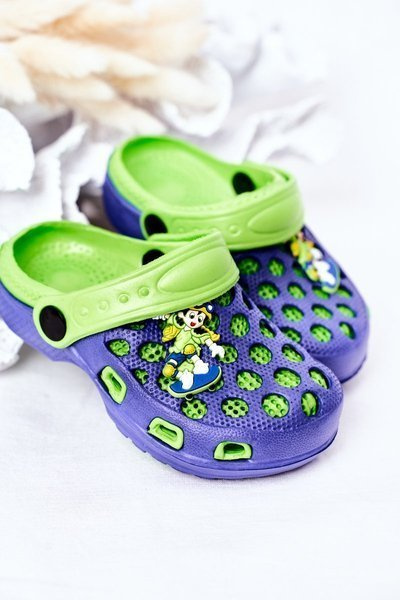 Dětské Pěnové Nazouváky Crocs Tmavě Modré-Zelené Jupiter