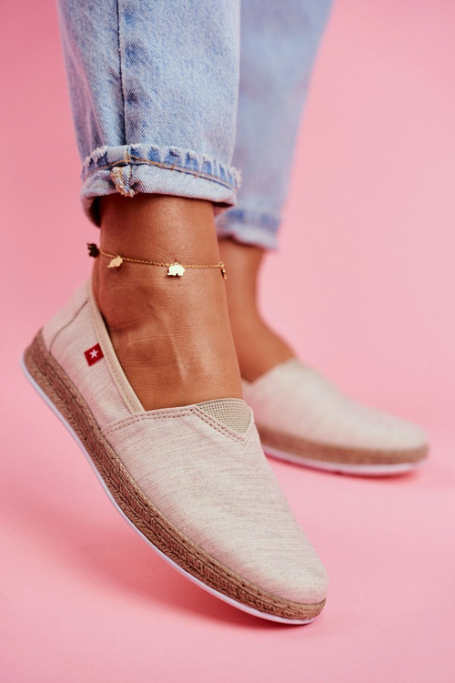 Espadrilles Dámska veľká hviezda Slige-On béžová ff276026