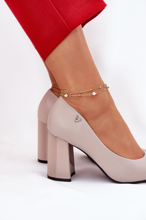 Elegantné Lodičky Na Podpätku Vinceza 62220 Šedé