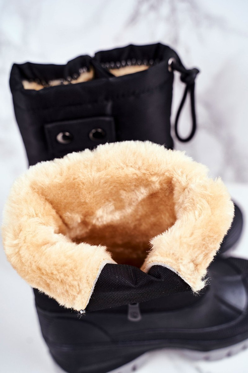 Détské Sněhule Teplé Černé Hot Winter