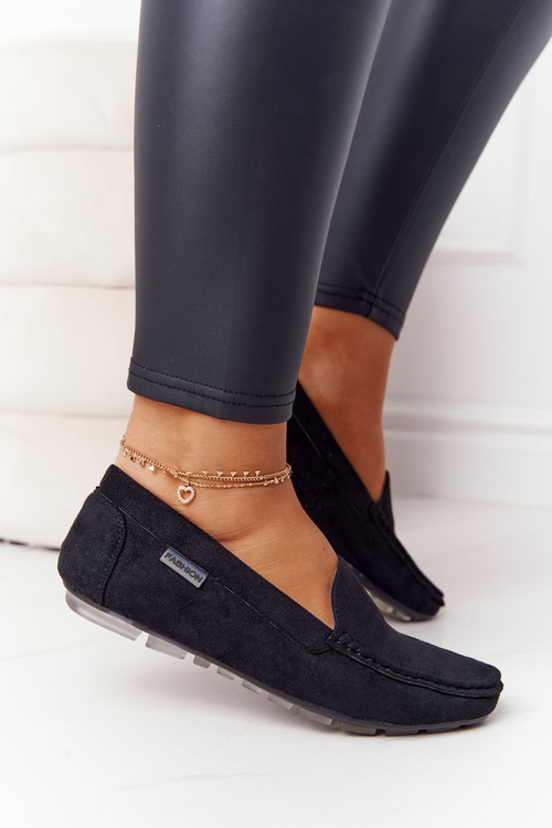 Ženské semišové mokasíry Čierne San Marino