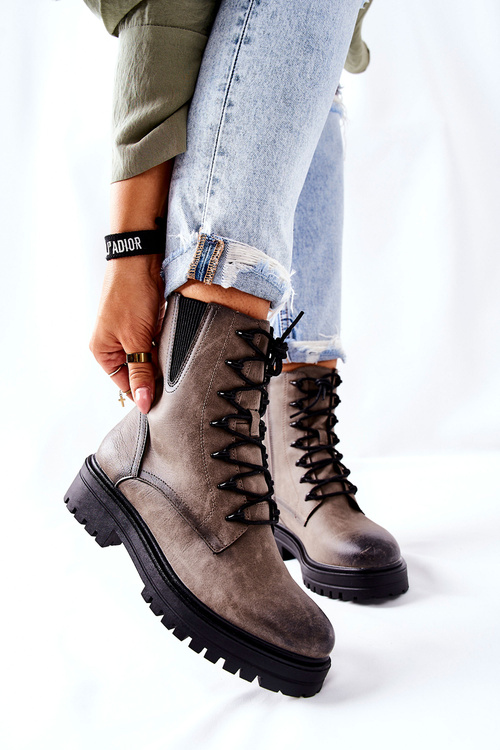 Boty Izolované Sergio Leone šedé TR756