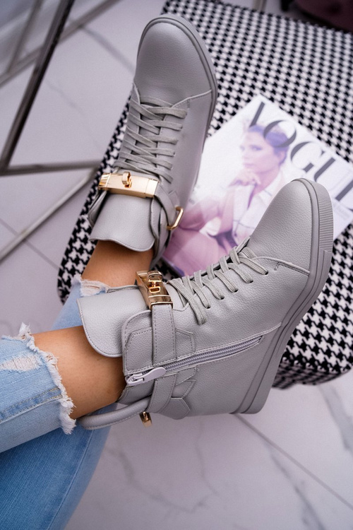 Dámská Obuv Sneakers Zlatý Zámek šedé Tersey