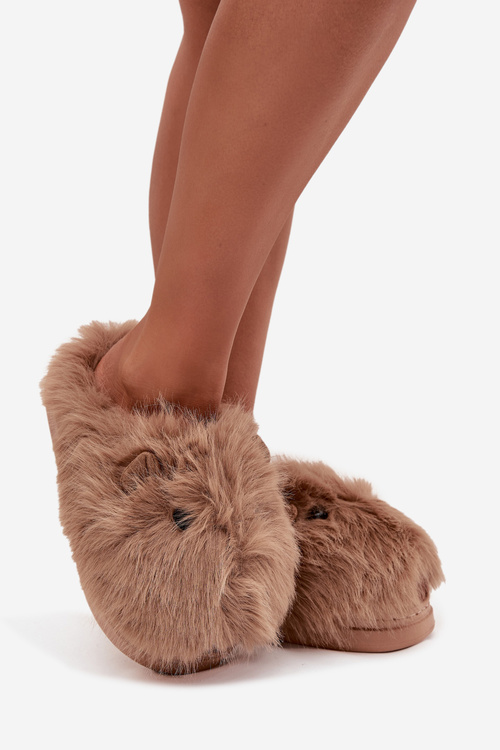 Dámske kožené čiapky kapibara kaki Pravelle