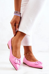 Kůže špičaté baleríny růžove Rachelle