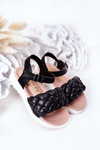 Detské sandále s Braid Black Adella