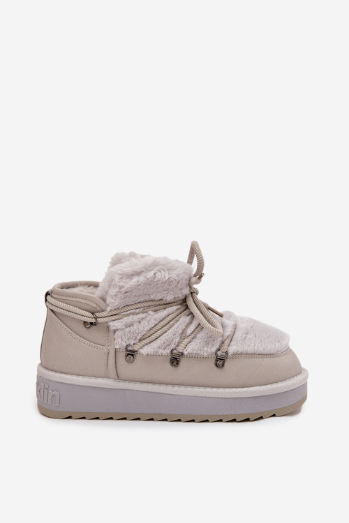 Nízké sněhule na platformě s kožešinkou D.Franklin DFSH370011 světle šedé