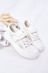 Detské tenisky s mriežkou veľkou hviezdou HH374014 biela