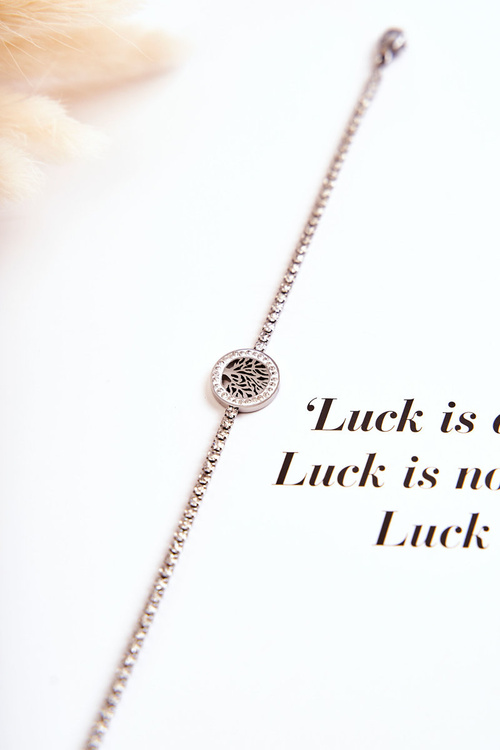 Jediný dámský náramek s ornamentem a kubickými zirkony stříbrne