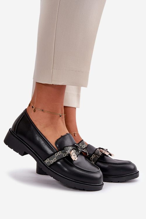 Dámské Mokasíny S Mašlí S.Barski HY42-331 Černé