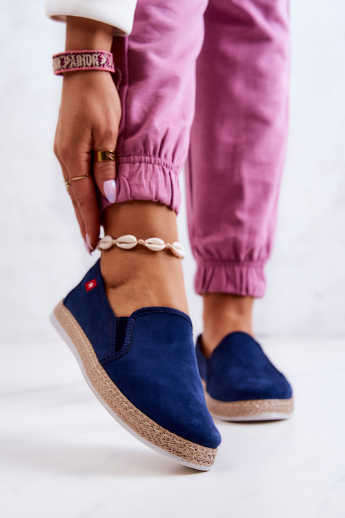 Dámske espadrilles vložili veľkú hviezdu JJ276003 Navy Blue