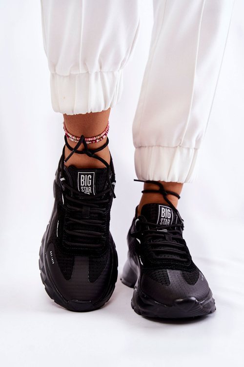 Dámska veľká hviezda KK274056 Čierna športová topánky