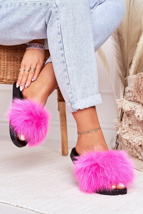 Ženské flip -flops s kožušinou Belmondo