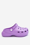 Dámské pěnové pantofle Crocs fialove Coline