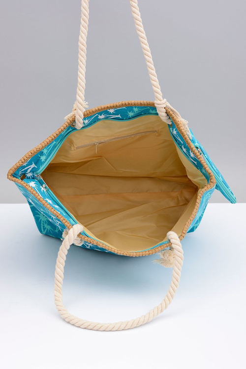 Damska Turkusowa Duża Torebka Plażowa