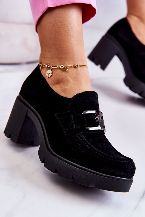 Elegantní boty s tmavým zdobením Černý Harmell