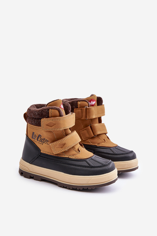 Zateplené zimní boty pro chlapce Lee Cooper LCJ-23-01-2059 Camel