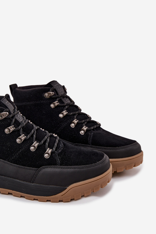 Semišové Pánské Turistické Boty Big Star SS174265 Černé