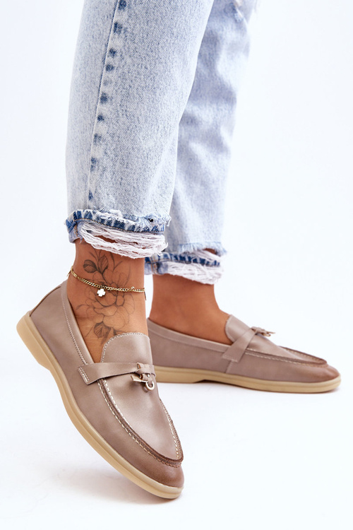 Klasické šedé dámske mokaséry Cortez