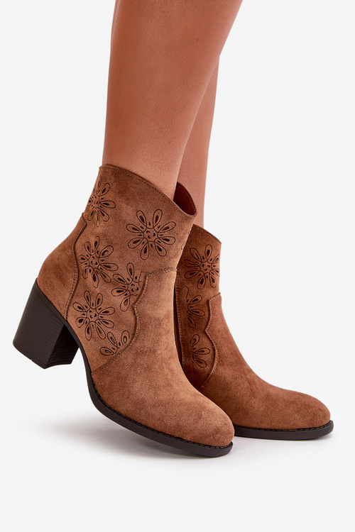 Topánky S Perforovaným Zvrškom Na Opätku Eco Semišové Hnedé Nevishiia