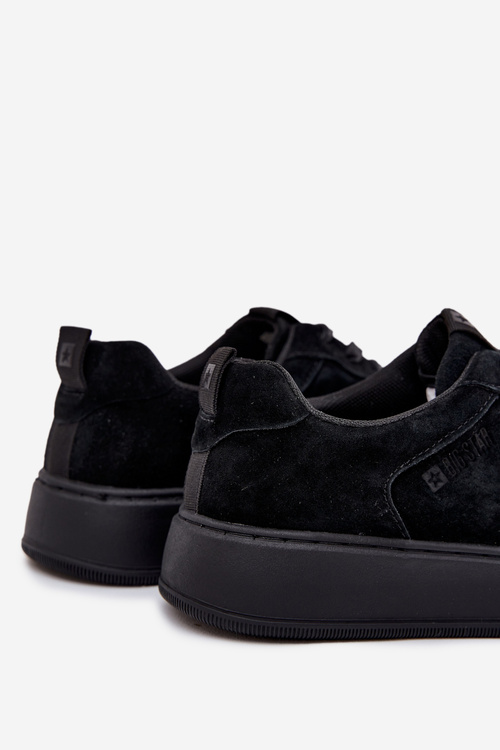 Pánské Sneakersy Na Platformě Zamszové Big Star OO174012 Černé