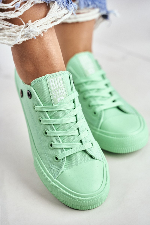 Dámska klasická nízka veľká hviezda AA274030 Zelená