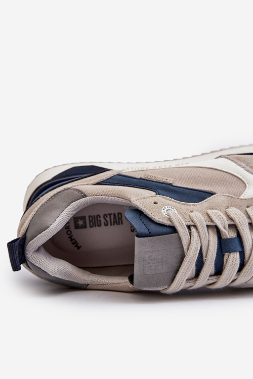 Pánske tenisky s pamäťovou penovou podrážkou Big Star NN174348 Sivé