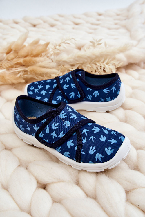 Detské papcie befado stopy dinosaura 974x476 Navy Blue