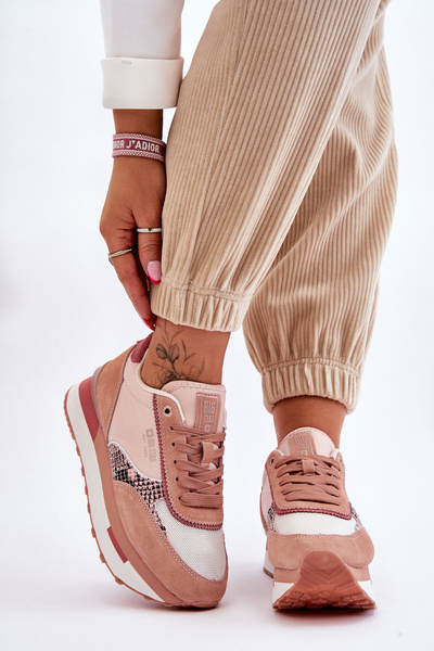 Módne tenisky pamäť penový systém Big Star LL274366 Pink