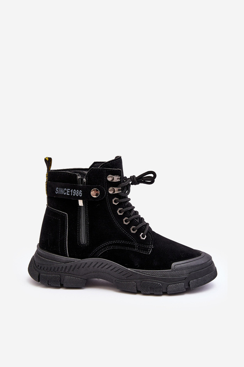 Izolované semišové ženské topánky Čierne väzenia