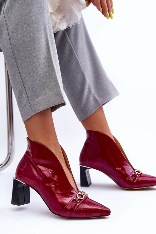 Kožené topánky na post Maciejka Post 05262-15 Fuchsja