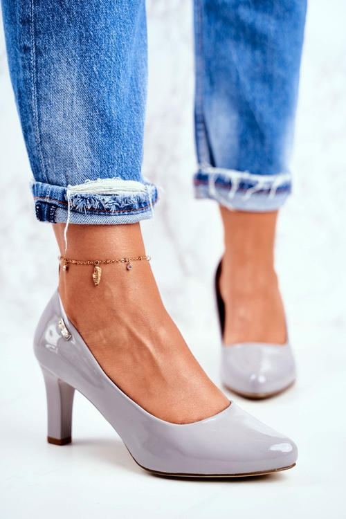 Dámské lodičky Sergio Leone Lakované šedé Orsola