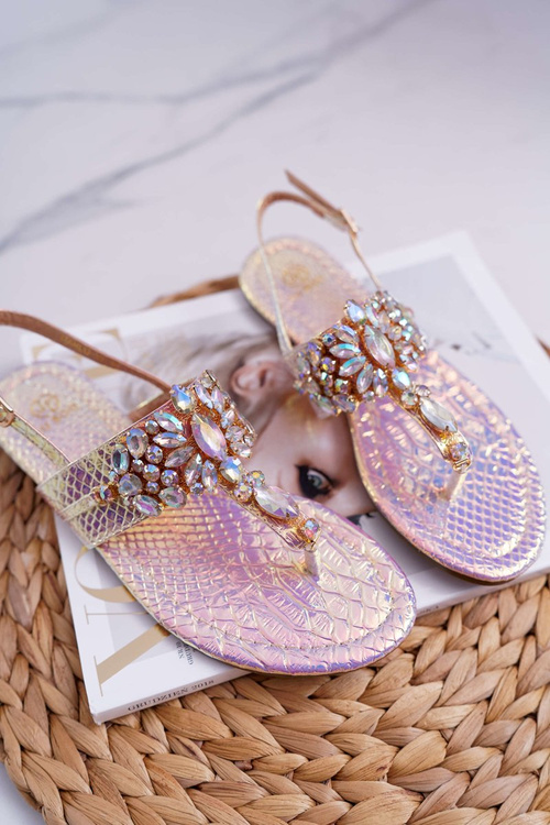 Sandály S Krystaly Lu Boo Růžové