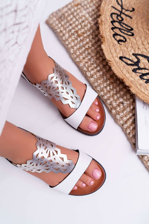 Dámske ploché sandále Sergio Leone SK011 White Lyrielle