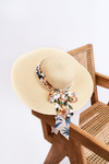 Elegantní dámský klobouk s mašlí světle béžová