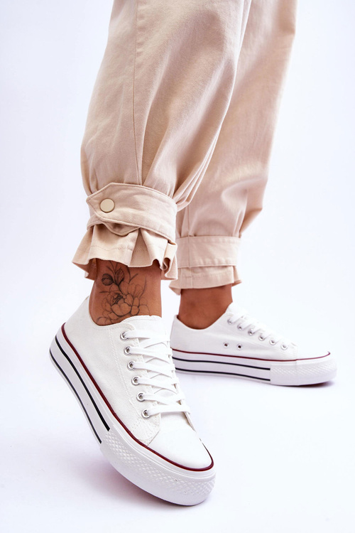 Ženské tenisky na masívnej platforme Białe Ember