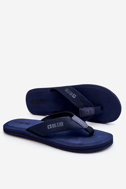 Pánske penové žabky flip flops Big Star LL174617 NAVY BLUE