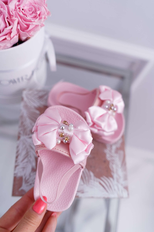 Dětské Gumové Nazouváky S Mašlí Růžové Senari