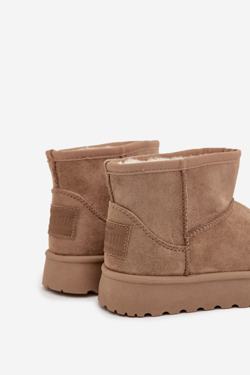 Dětské sněhule s polstrováním z kožešiny Big Star SS374020 Béžové