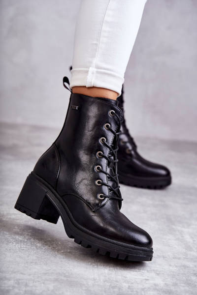 Dámské teplé kozačky na vysokém podpatku Černe Grethe