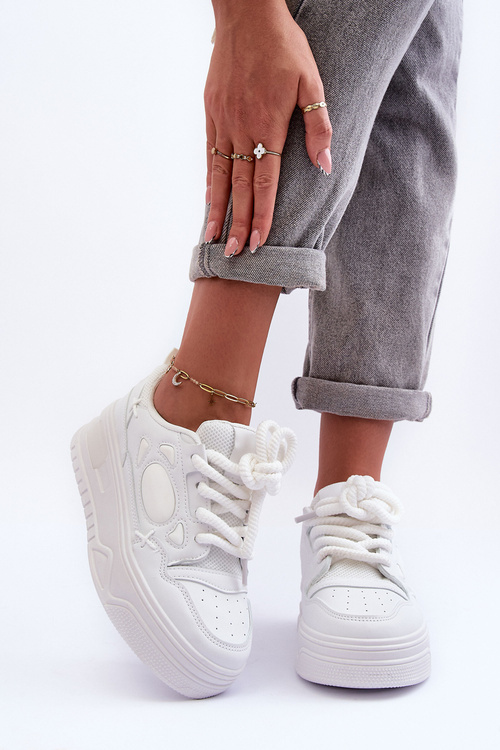 Dámské platformové tenisky bílé Finos