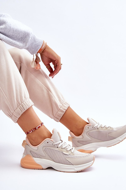 Pohodlné sportovní boty Memory Foam System Big Star LL274336 Béžove