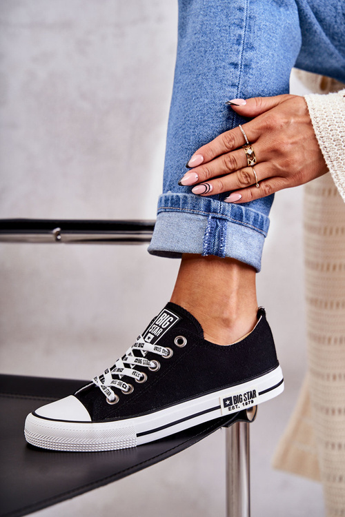 Dámské Materiál Sneakers Big Star KK274102 Černá