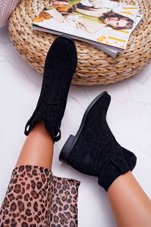 Ženské kliny s plochou pätou izolovanou pre členok Čierny Deminas