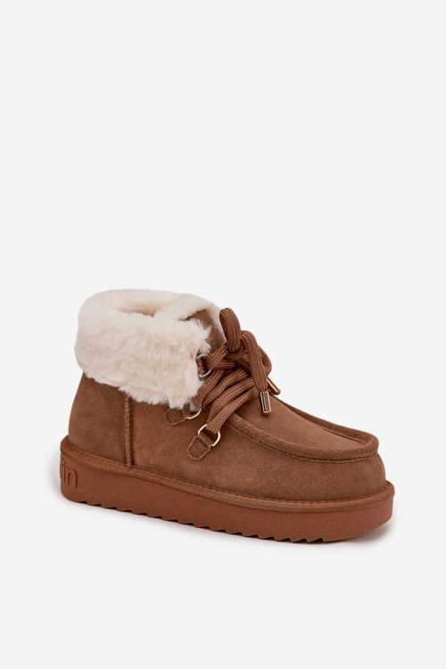 Dámské sněhule z přírodní semiš D.Franklin DFSH375006 Camel