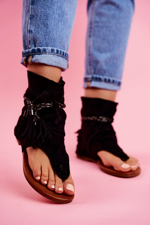 Dámske sandále Japonsko s čiernym horným SL1011 Madrit