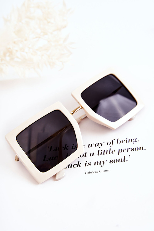 Čtvercové sluneční brýle V160018 Světle béžové barvě